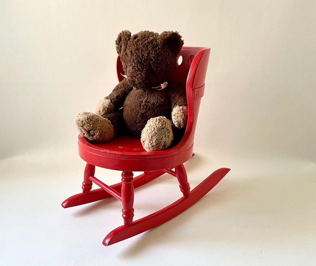 Mini Red Rocking Chair Vintage Red Toddler Rocking Chair - Etsy