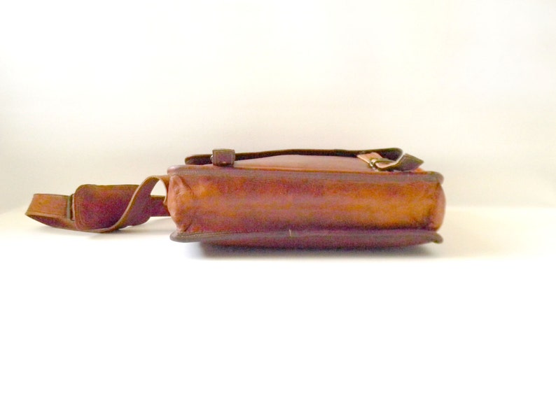 Vintage Brown Leather Briefcase / Brown Leather Portfolio | Etsy