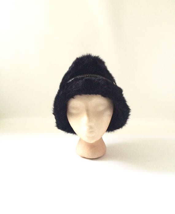 Vintage Faux Fur Black Hat Vintage Women main image 3
