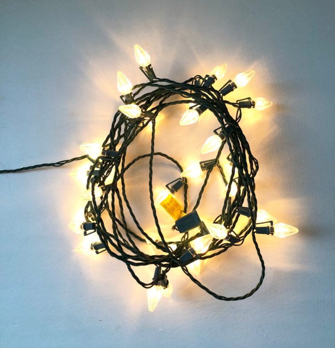 Vintage Outdoor White Holiday Lights | Etsy
