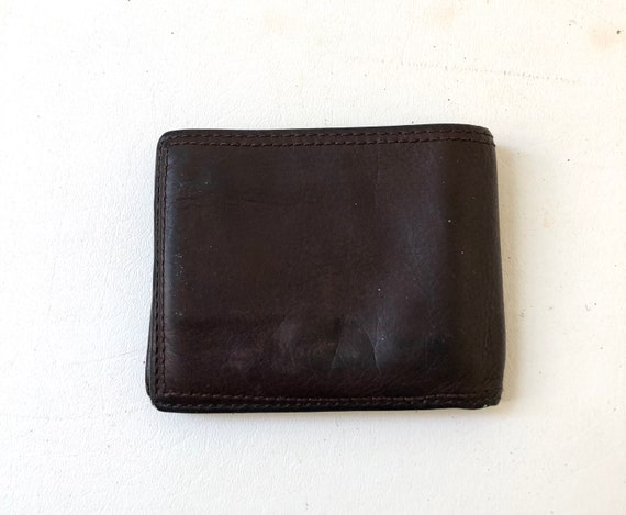 Handmade men's leather wallet West Virginia chocolate mens purse WB