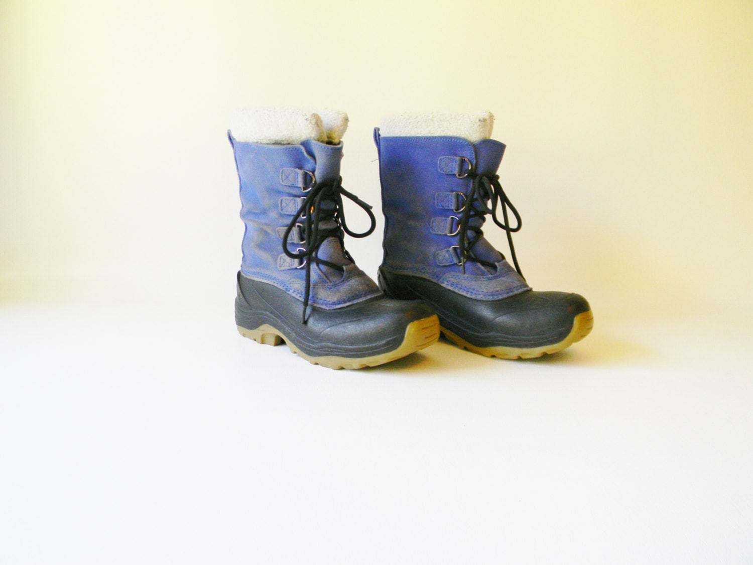 Blue Leather Lands End Duck Boot / Size 