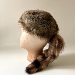 Faux Racoon Tail Hat - Etsy display picture 1