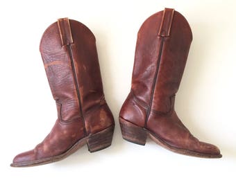 Frye Men’s 2356 Oxblood Red Leather Western Cowboy Boots 7D Frye 2356 Frye Oxblood Boots Frye Men main image 3