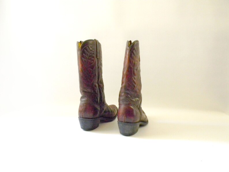 Men's Vintage Leather Cowboy Boots / Size 8 Etsy