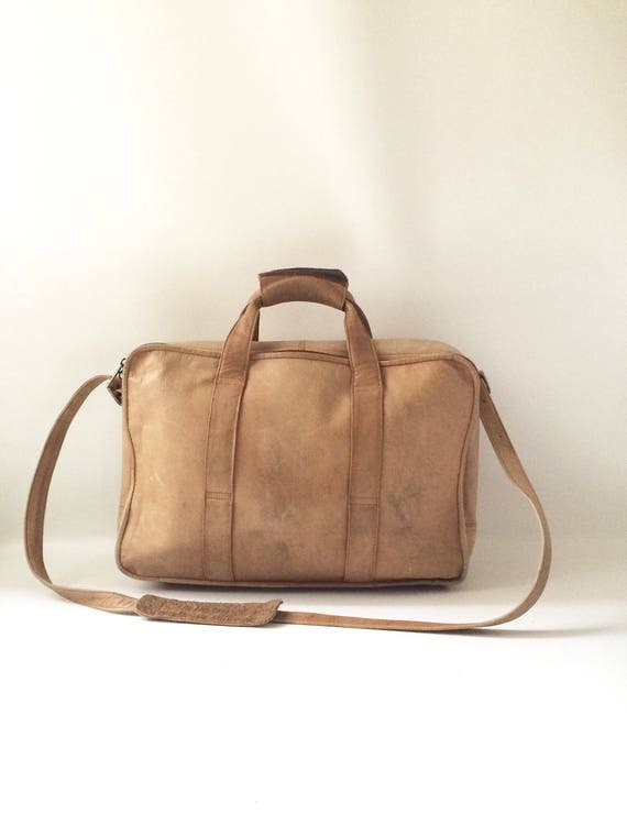 Vintage Soft Brown Leather Briefcase - image 2