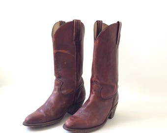 メンズ FRYE ブラウン レザー カウボーイブーツ / サイズ 9.5 - Etsy 日本