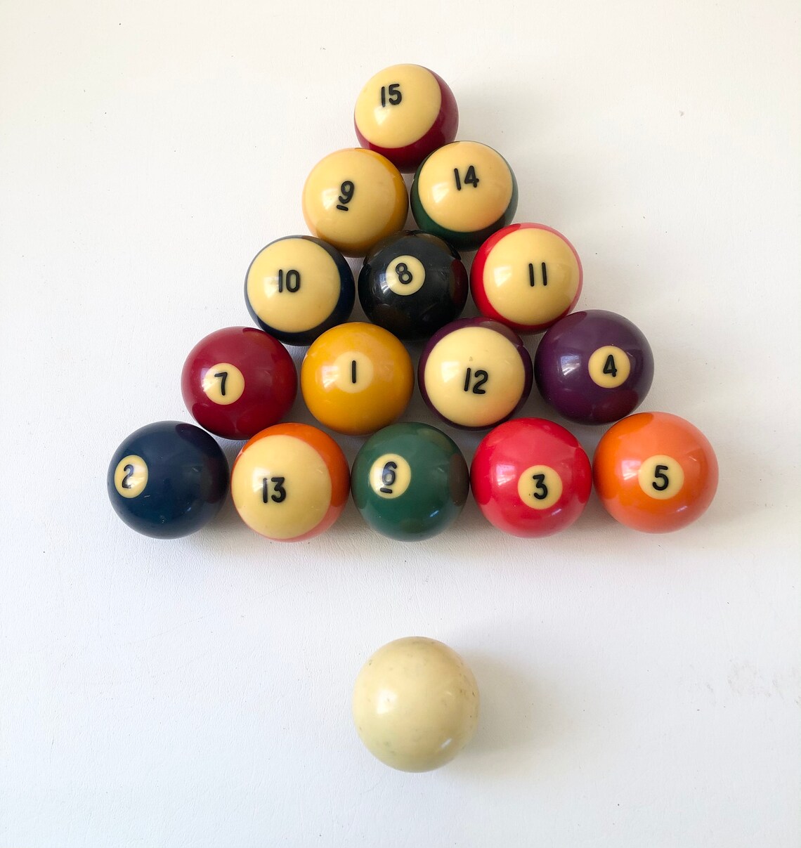 Vintage Bakelite Pool Balls / Complete Set Etsy
