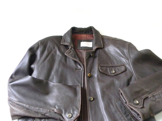 Vintage Chocolate Brown Leather Lord & Taylor Coat - image 3