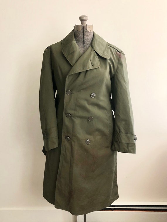 Vintage US Army Green Field Overcoat / Army Green