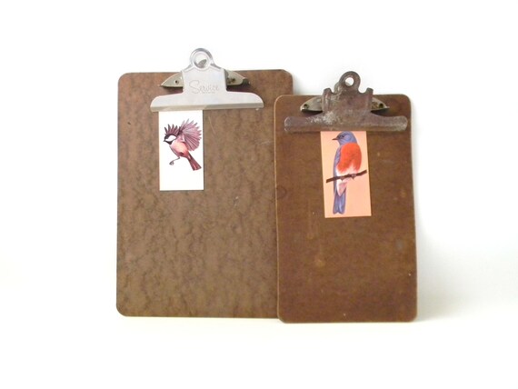Retro Set Of Two Clipboards Etsy