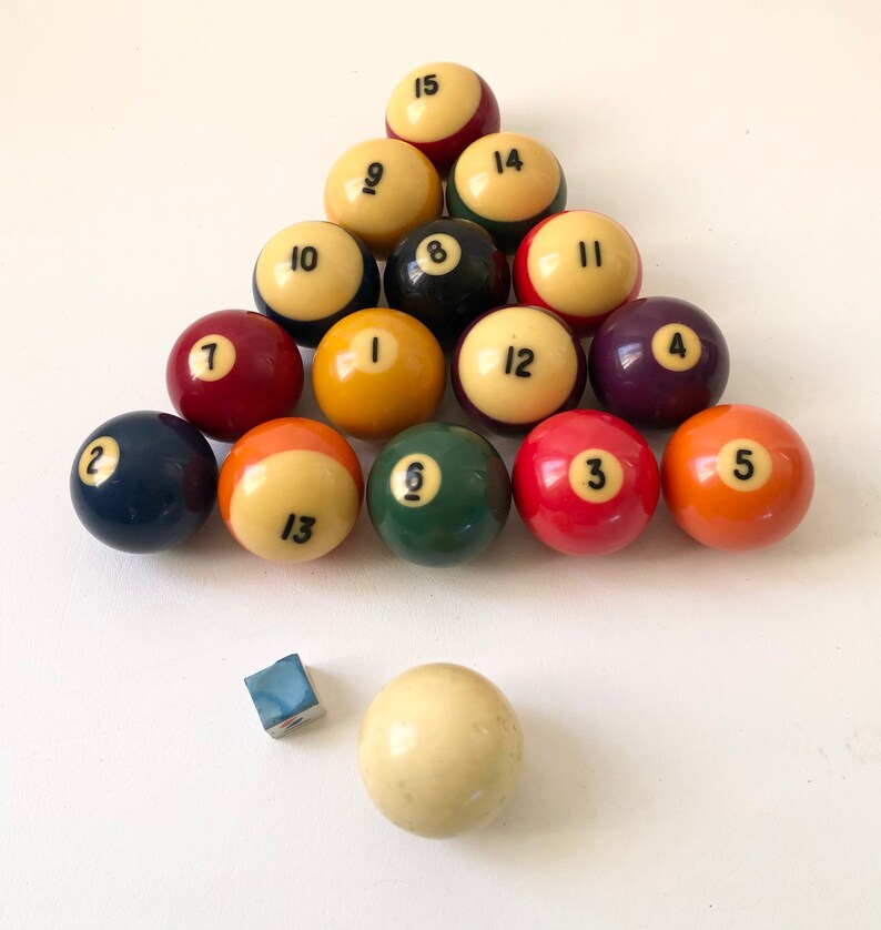 Vintage Bakelite Pool Balls / Complete Set Etsy