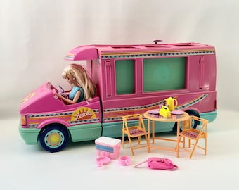Vintage 1980s Barbie Western Fun Motor Home in Original Box Etsy