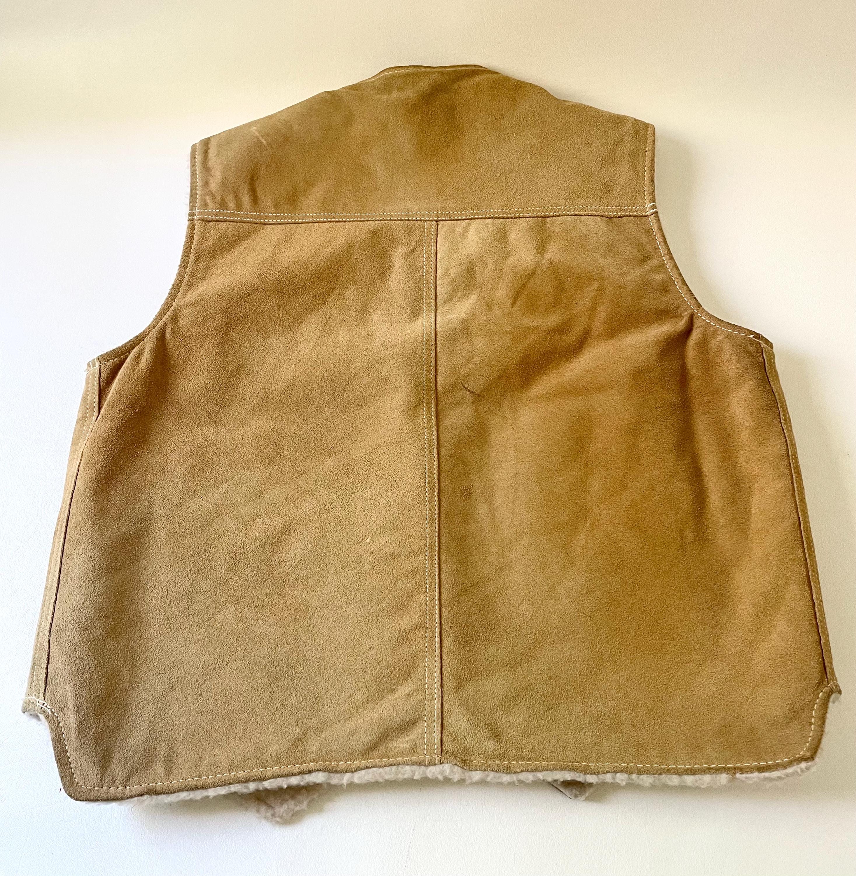 トップス Vintage Tan Suede Shearling Vest (used) DR2A1W23544-02300-1_1200x1200.