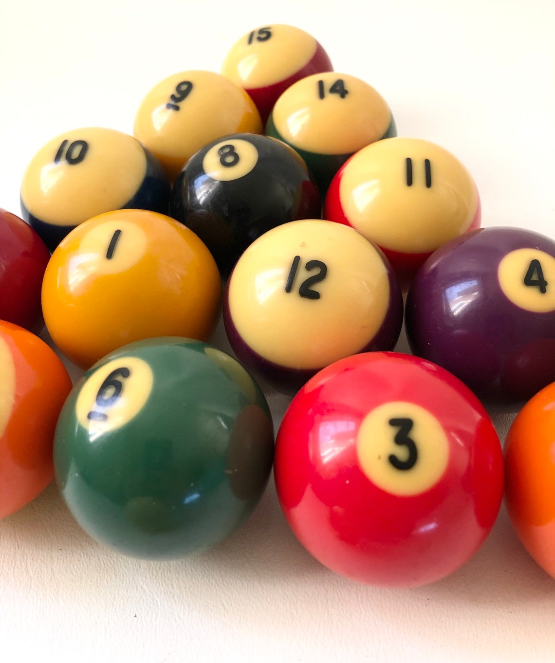Vintage Bakelite Pool Balls / Complete Set Etsy