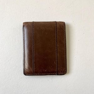 Cartera Fossil de piel color marrón chocolate para hombre