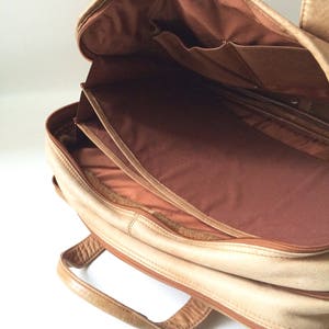 Vintage Soft Brown Leather Briefcase image 4