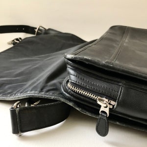 Black Leather Briefcase / Black Leather Attache Case image 4