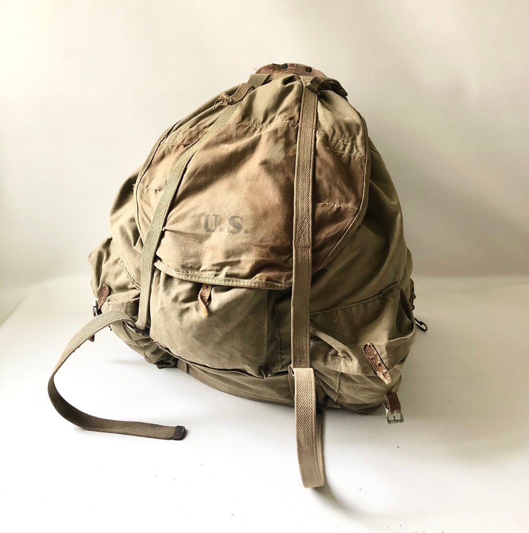Vintage 1942 WWII US. Army Backpack With Metal Frame Etsy