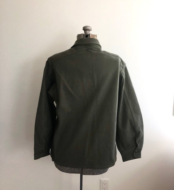 Vintage U.S. Wool Army Jacket / Green Wool Coat - image 2