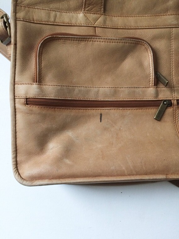 Vintage Soft Brown Leather Briefcase - image 6