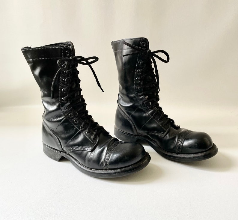 Black Leather Corcoran Combat Boots Size 8 D - Etsy