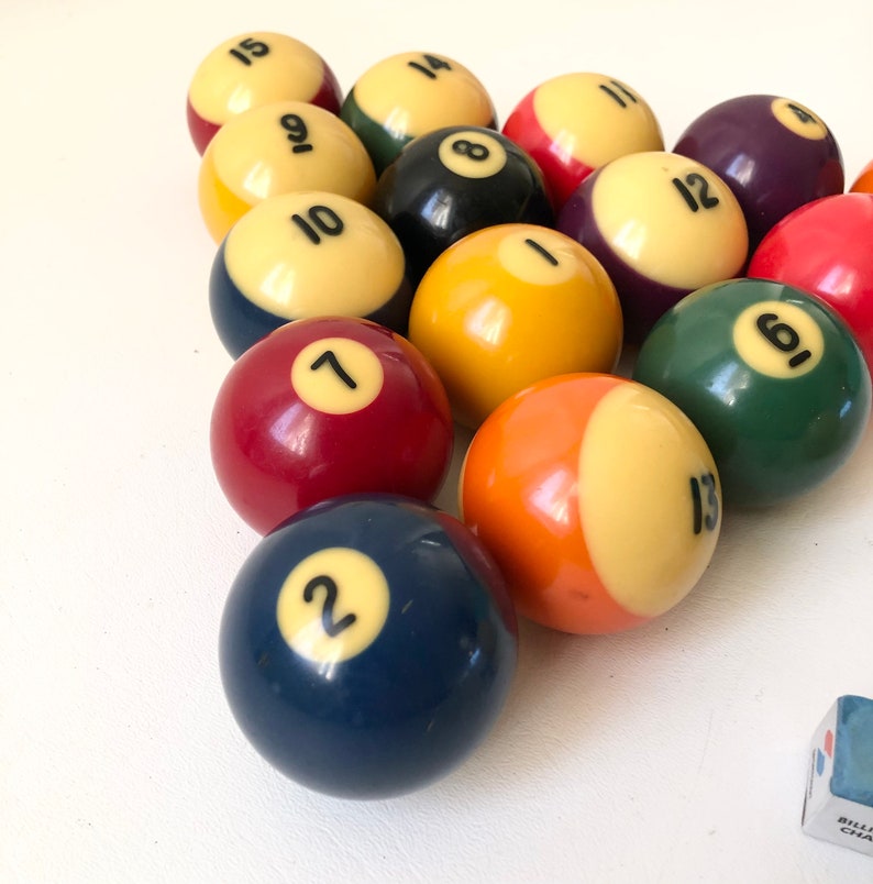 Vintage Bakelite Pool Balls / Complete Set Etsy