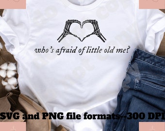 Tortured poet svg, Who's Afraid of Little Old Me svg, Tortured poets department inspired SVG PNG, love and poetry svg tortured poet gift