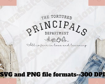 Tortured Principals Department SVG PNG: Poet Era Gift (Digital File)