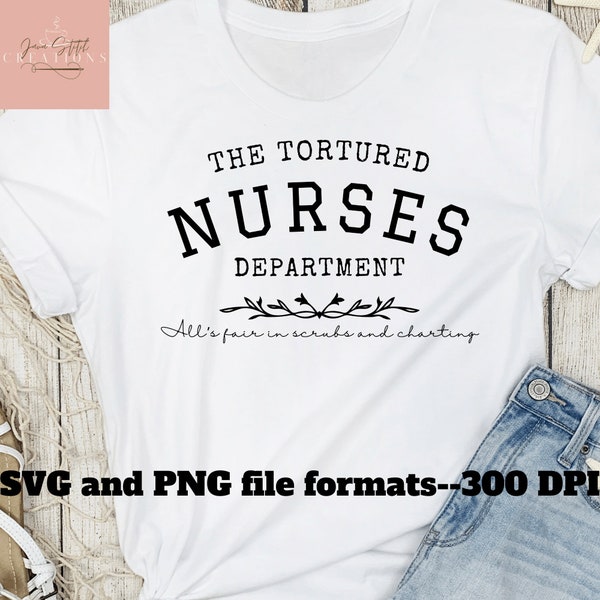 tortured nurses department, Love and poetry SVG & PNG files, tortured poet inspired svg, tortured poet era, nurse gift, cute nurse shirt