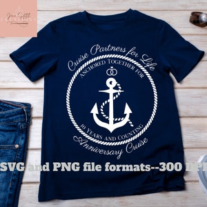 10-jarig jubileum cruise SVG & PNG, jubileum cruise shirt SVG, cruise shirt SVG, cruise SVG, 10-jarig jubileum, cadeau