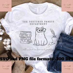 gemarteld dichter SVG, kat moeder SVG PNG-bestanden, kat mama SVG, kat leven SVG, kat mama SVG, grappige kat moeder SVG, liefde en poëzie, gemarteld pawet SVG