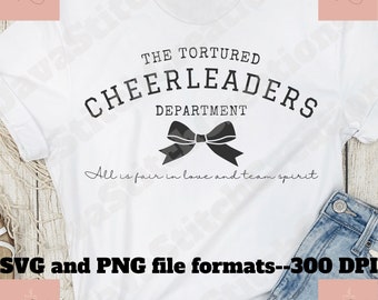 Tortured Cheerleaders Department SVG PNG: Cheer Shirt Design (Digital Download)