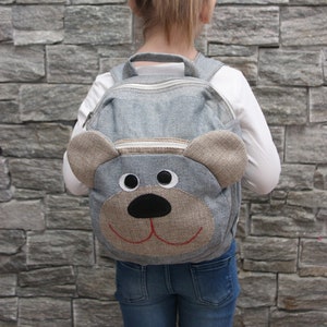 Sac à dos en denim pour enfants, sac à dos en denim Teddy Bear recyclé, sac à dos en jeans pour tout-petits, sac à dos pour enfants d’âge préscolaire, sac en denim, sac à dos pour enfants