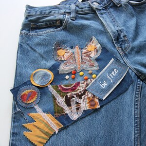 Patch para jeans, patch hippie, patch cigano, patch para costura, patch boho, patches para jeans azul, bolsa personalizada, patches para jeans azul