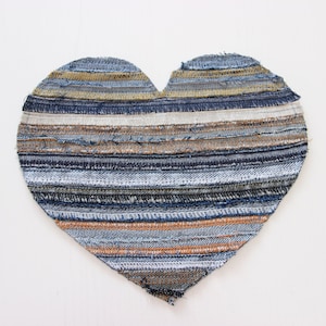Parche vaquero grande con forma de corazón, parche para coser, parche vaquero reciclado, parche bohemio, parches para vaqueros, adornos, pegatinas para ropa