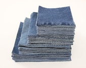 350 Pcs 2 quot 3 quot 4 39 39 5 39 39 6 39 39 7 39 39 39 Recycle Denim Blocks (4,9cm-17,7cm) DIY King Quilt , Patchwork , Denim Scrap Pack , Quilting Bundle