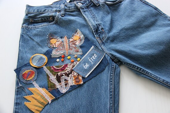 Patch for Jeans , Hippie Patch , Gypsy Patch , Sew on Patch , Boho