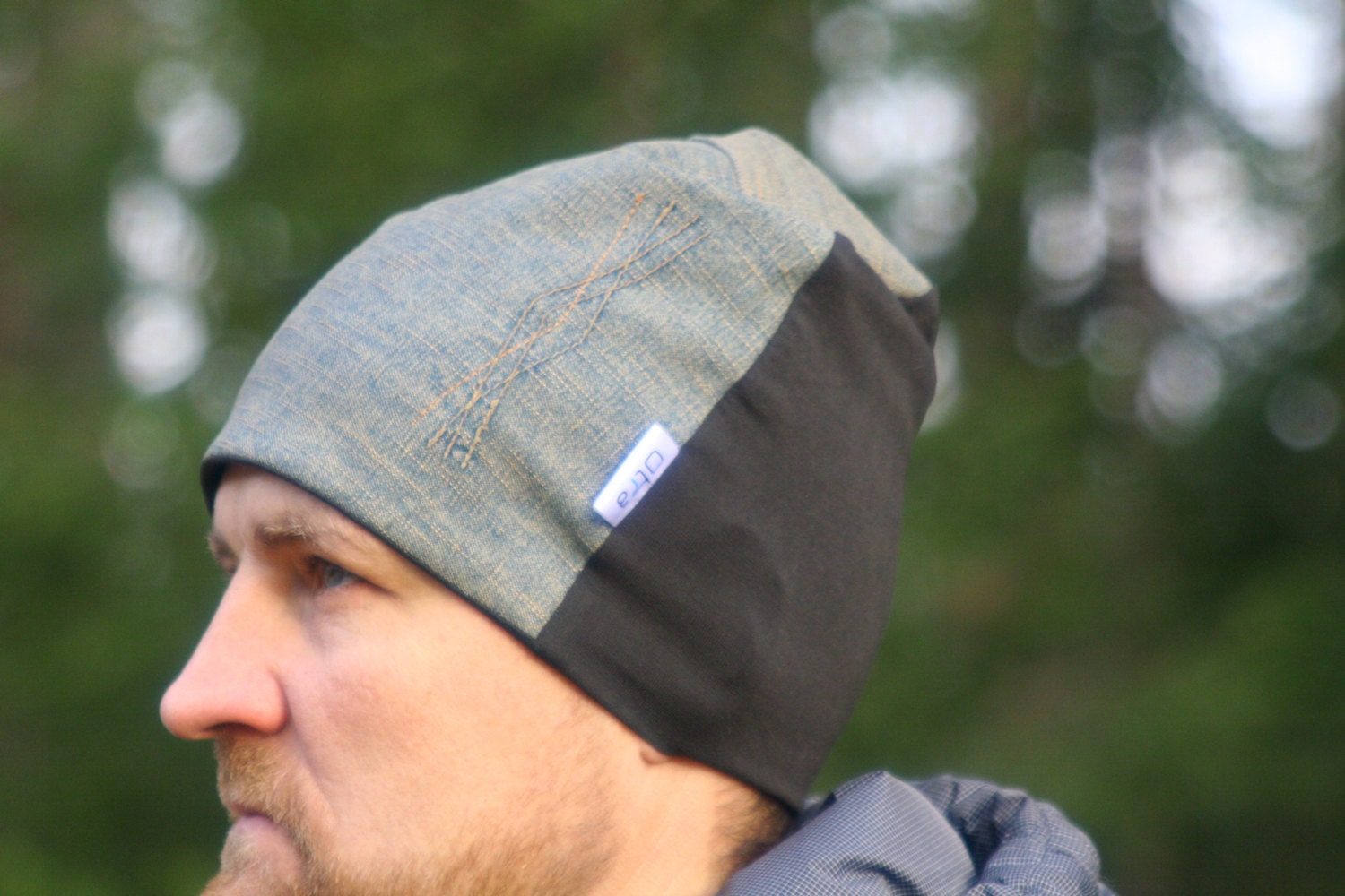 Urban Denim Beanie Hat Slouch Beanie 