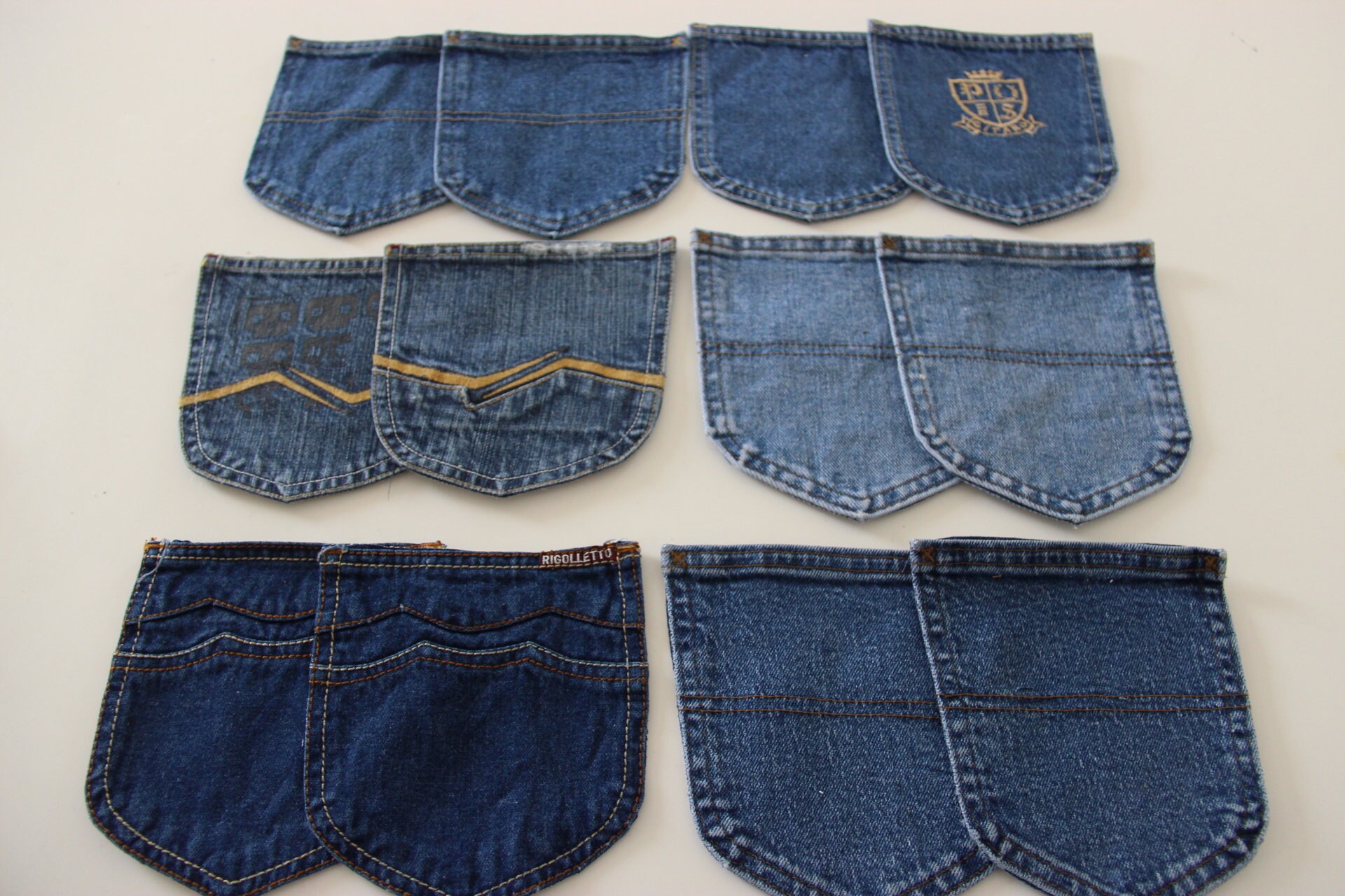 6 Sets of Jeans Pockets Recycled Denim Silverware Holder Etsy UK