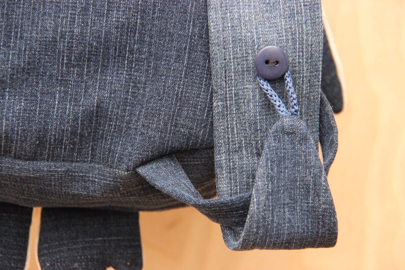 Owl backpack childrens backpack Bird backpack denim backpack jeans kids toddler backpack upcycled denim backpack Dark denim bag