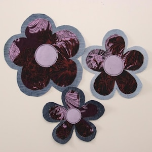 Lila Blumen Patches, Statement Blumen Patches, Blumen Patches für Jeansjacke, Blumen Patches für Kleidung, Reparatur Jeans Patches