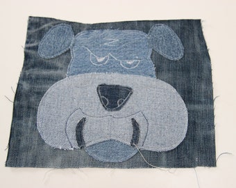Bulldog Patch , Denim Patch , Sew On Patch , Large Pathes , Jean Patches , Jackets Patch , Bag Patches , Patches For Jeans , Denim DIY Patch