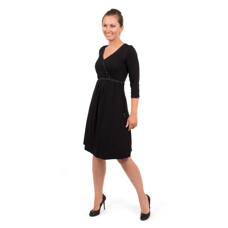 Black Dress Maternity Breastfeeding Nursing Moms Summer Etsy