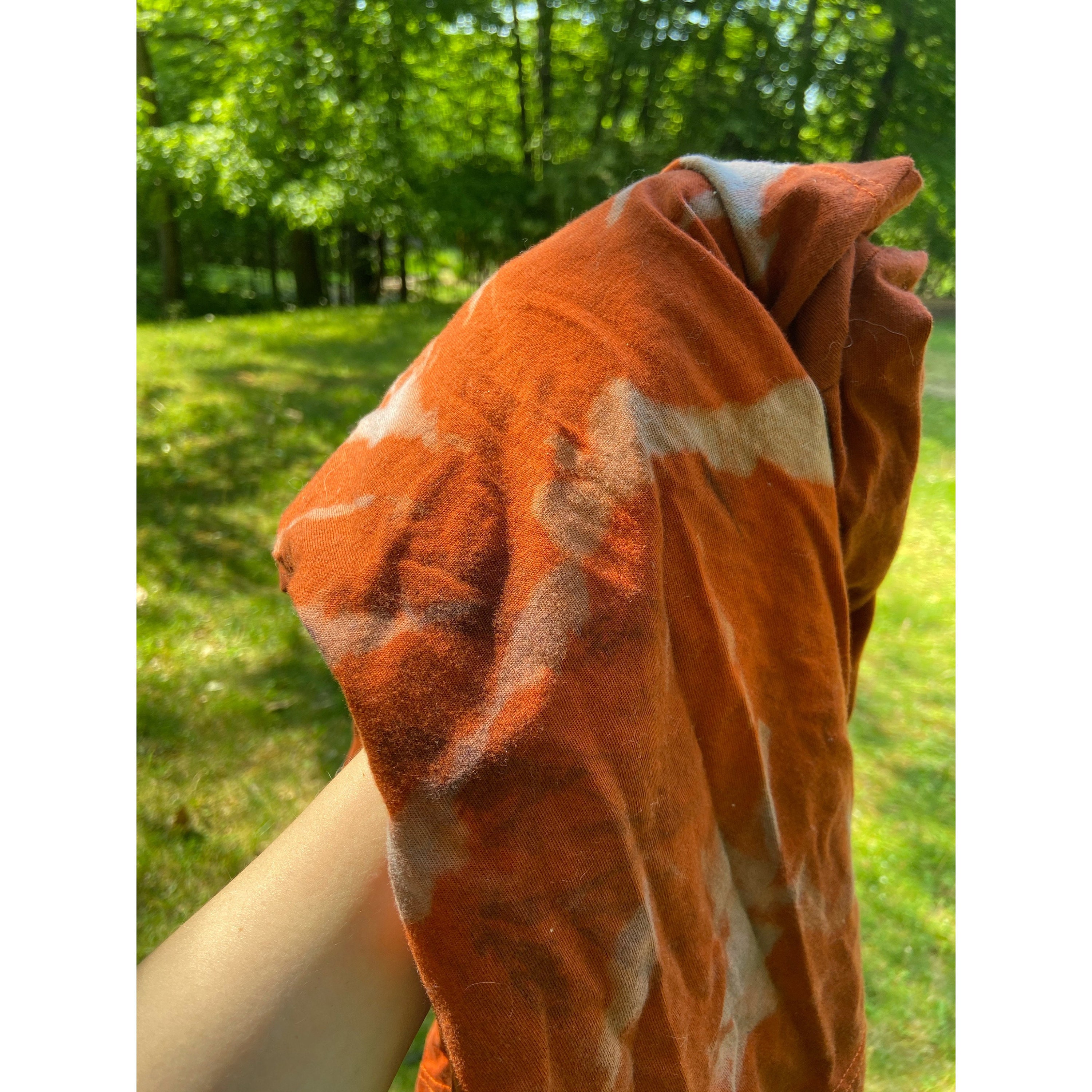 orange bleach dye shirt