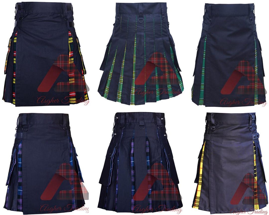 Hamilton Kilts Hybrid-Blackwatch Tartan Schottisch Kilt Traditionell