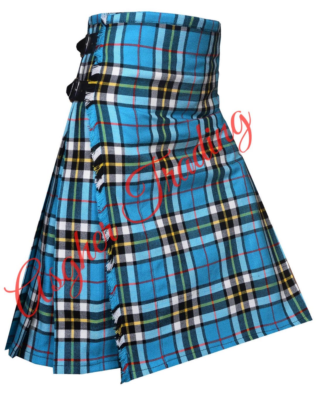 Thompson Dress Blue Tartan Kilt: 16 Oz Acrylic Wool, Traditional ...