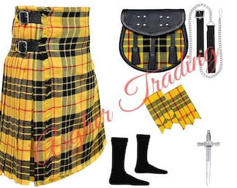 Scottish Clan Tartan Kilt: Highland Traditional 8 Yard kilts & Accessories