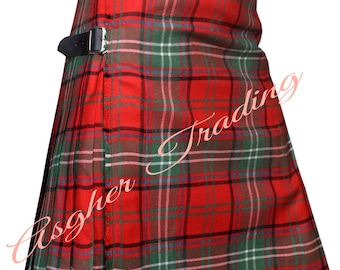 Seton Ancient Tartan-kilt voor heren: 16 oz acrylwol, traditionele kilts van 8 yard