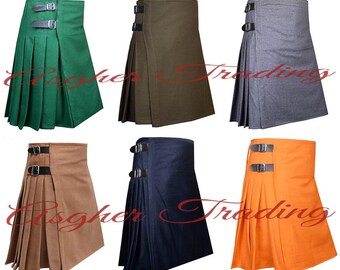 Kilt écossais en laine de 16 oz fait main - Style Highlander